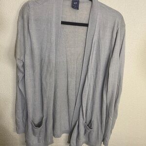 Gap Womens Open Front Cardigan Sweater Light Heather Gray Size XL
